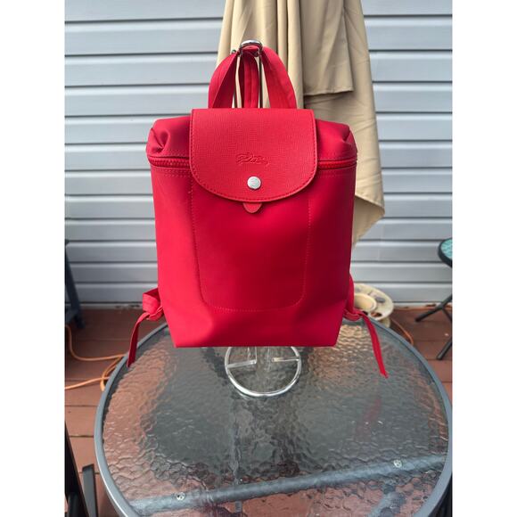 Longchamp Handbags - Longchamp Le Pliange Red Backpack Women’s